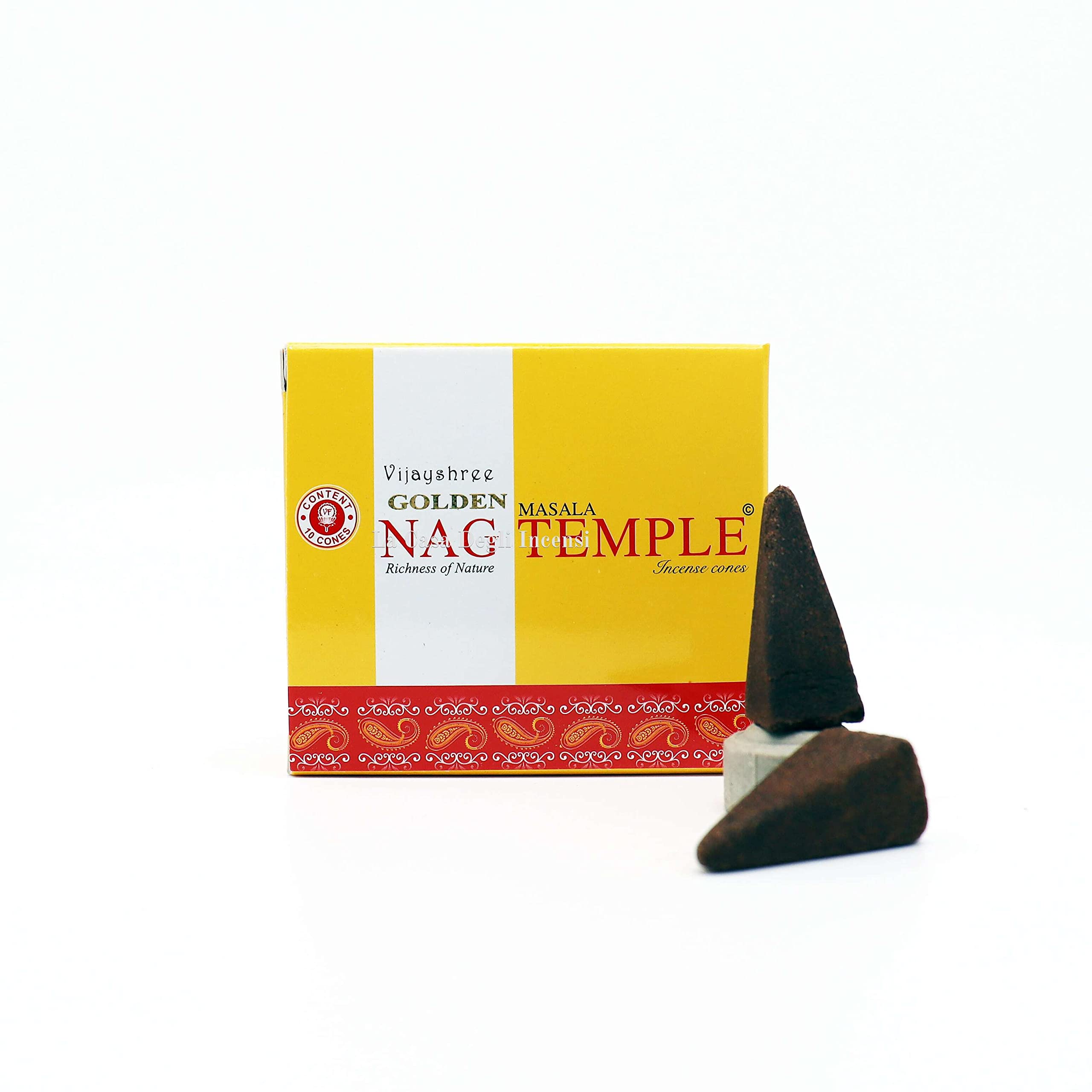 Golden Nag Temple Coni Incenso Vijayshree Masala