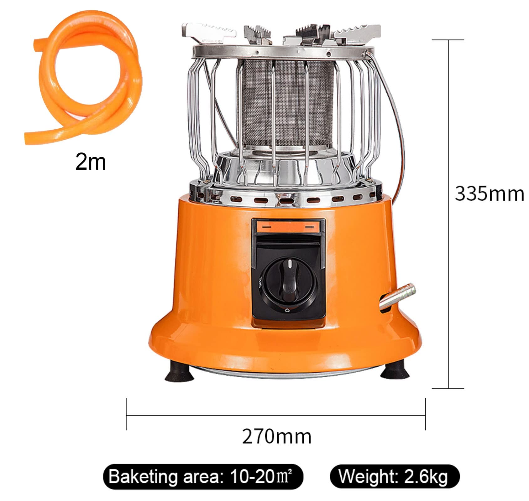 Stufa a Gas da Interno, Impianti di Riscaldamento a Gas Portatile Riscaldatore per Gas Liquefatto Gas Naturale, Multiuso Fornello per Riscaldamento in Inverno e Cucinando (Size : LPG)