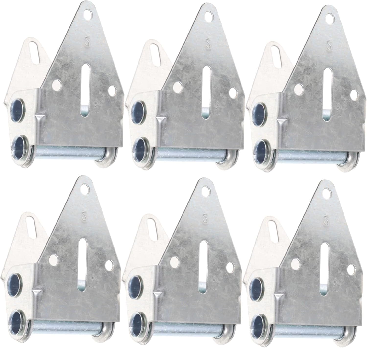 6pcs Heavy Duty Iron Garage Door Hinges Commercial Replacement Parts Rust-Resistant Fit Residential and Light Commercial Sectional Doors
