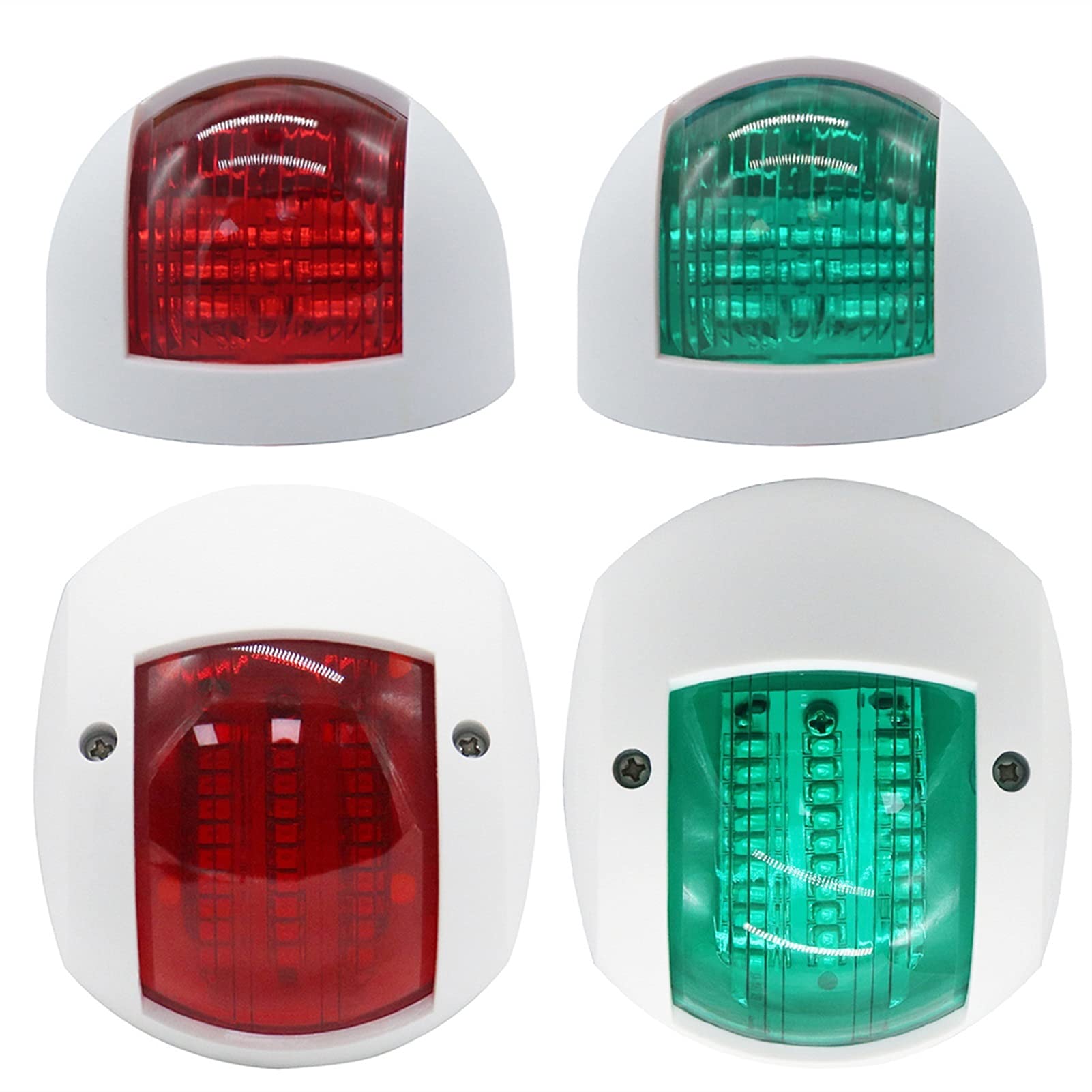 GUIDATO Segnale luminoso di navigazione Avvertimento Lampada marina arco emisferico for pontone Skiff Boat Per la navigazione e la pesca(A)