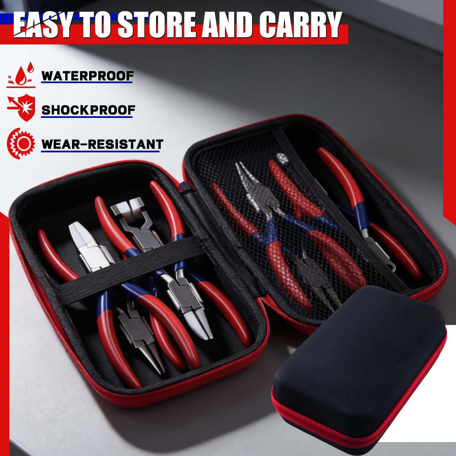 Kit de reparación de lentes con destornillador y caja de almacenamiento, juego de alicates ópticos para gafas, alicates de ajuste de lentes de 8 piezas