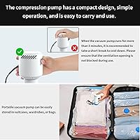 Vista 3 de Bomba eléctrica para bolsas de almacenamiento al vacío, bomba de aire para bolsas de almacenamiento, bomba de vacío portátil para varias bolsas