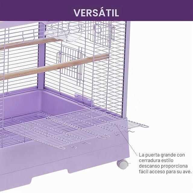 Foto 5 de 8 de GarveeHome Jaula Pequeña para Pájaros con Termohigrómetro - Acero Resistente para 1-3 Periquitos o Canarios