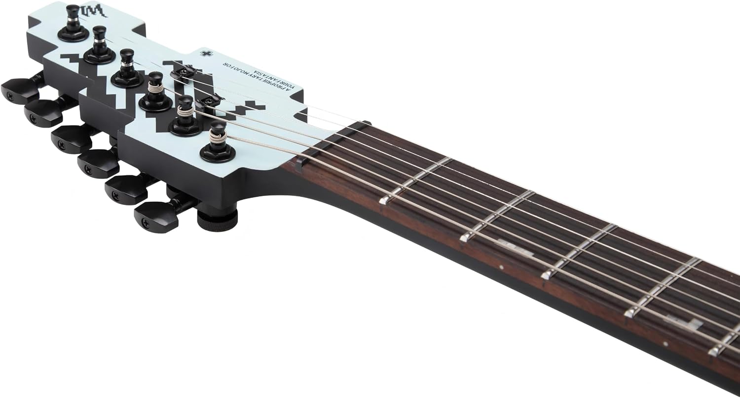 8-Bit Stage-T Pixel Electric Guitar, Original Inspired Design, Semi-Hollow Lightweight Build, Custom MTL-50 Alnico Pickups, Brass Compensated Bridge, Premium Hardshell Case Included thumbnail