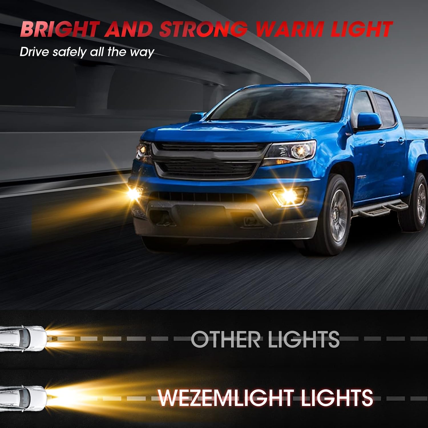 Fog Lights Assembly Replacement For 2015 2016 2017 2018 2019 Chevy Colorado with H16 12V 19W(Clear Lens)