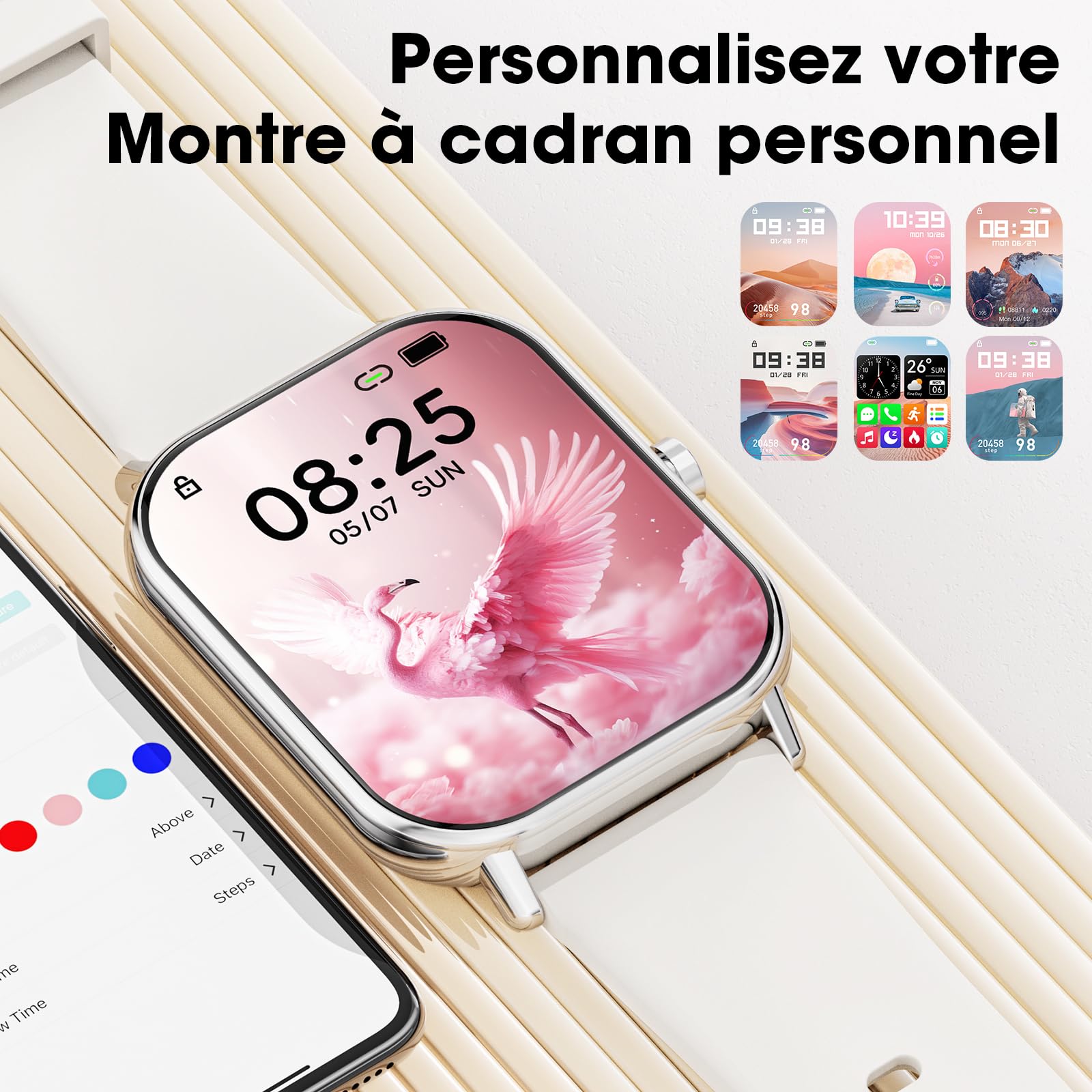 Smartwatch con Chiamate Bluetooth,1,85'' Smartwatch per Uomo Donna,Orologio Sportivo Impermeabile IP67 con 110+ Modalità Sportive,Fitnesswatch con Contapassi Cardiofrequenzimetro SpO2 per Android iOS