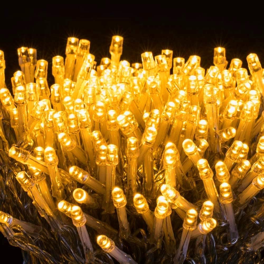Avoalre Luces Navidad 100M 1000 LED, Guirnalda Luces Exterior con 8 Modos Función de Memoria Impermeable IP44 Luz Decoración Navidad para Exterior Interior Arbol Navidad Fiesta Jardín, Blanco Cálido
