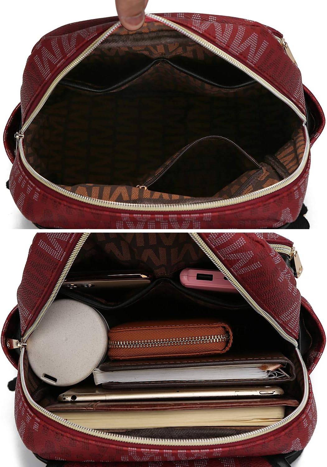 MKF Collection Backpack Purse for Women Vegan Leather Top-Handle Ladies Fashion Travel Bag Daypack by Mia K - Image 5