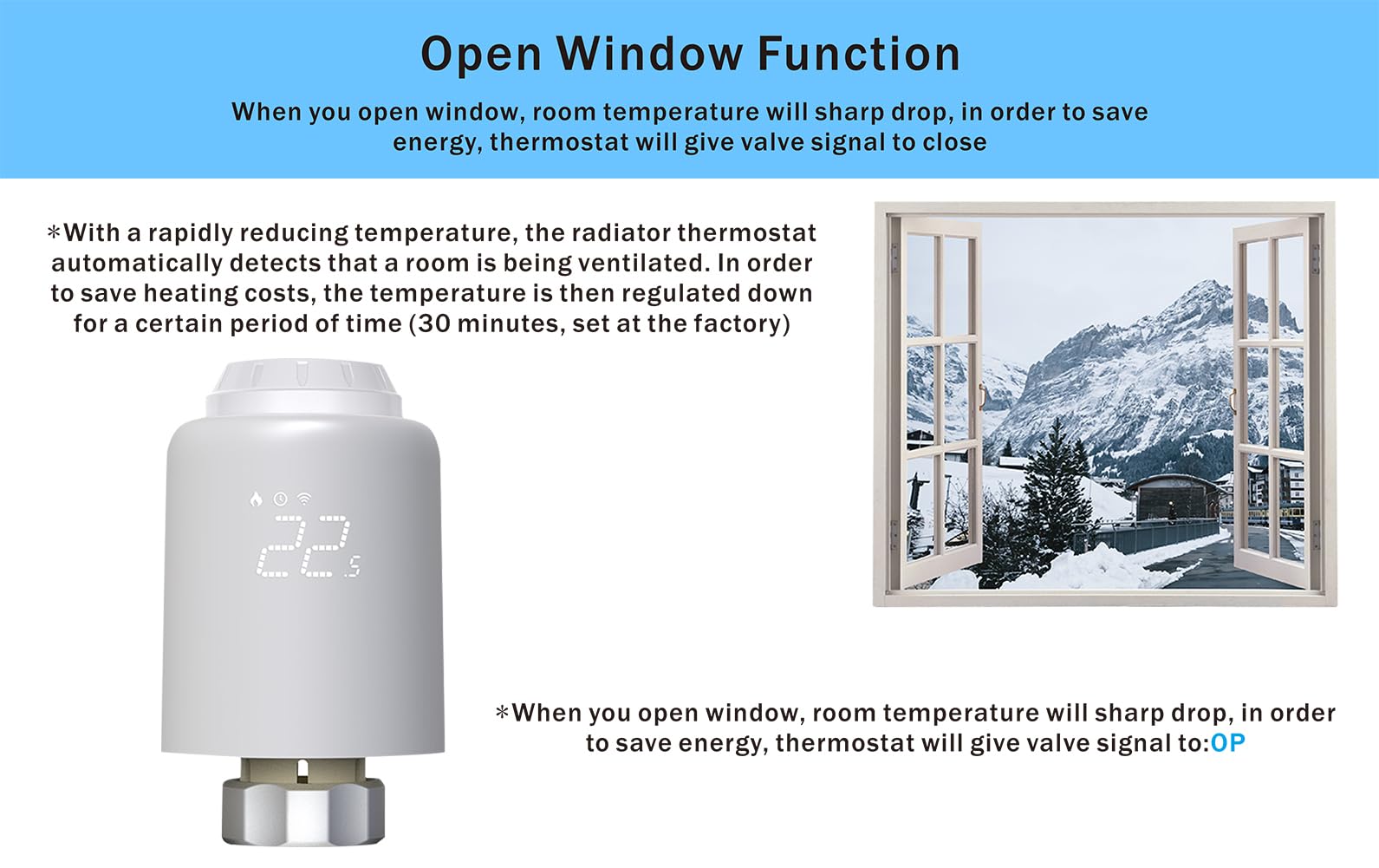 Zigbee Smart Thermostatic Radiator Valve, Supporta il controllo remoto tramite app smart life
