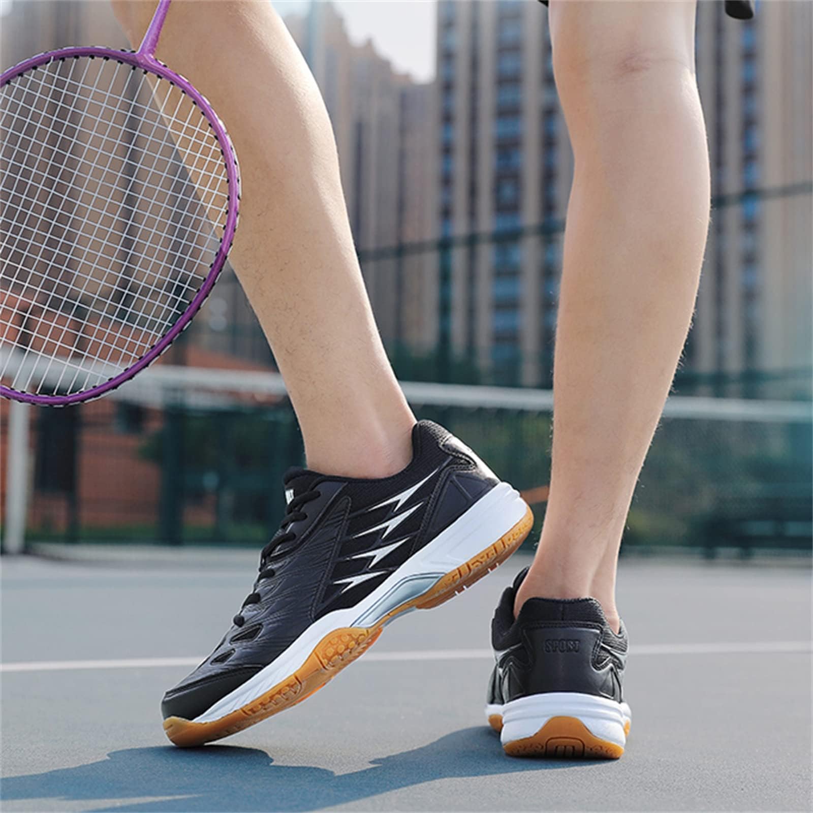 Chaussures de volleyball pour homme et femme - Résistantes à l'usure - Confortables - Tennis - Badminton - Antidérapantes - Pour squash