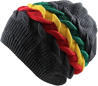 RW 100% Cotton Rasta Beanie Oversize