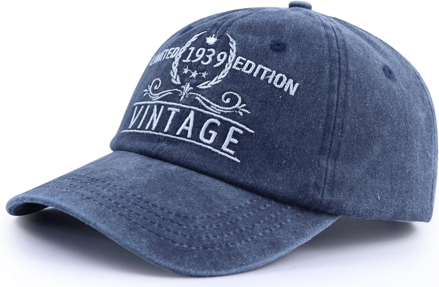 87th Birthday Party Decorations Baseball Cap, Funny Embroidered Limited Edition 1939 Hat, 87 Year Old Birthday Gifts for Women Men Navy - Image 2