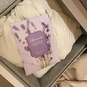 8 Large Packs Lavender Scented Sachets Bag with Hanger for Drawer and Closet Xmas Gift
