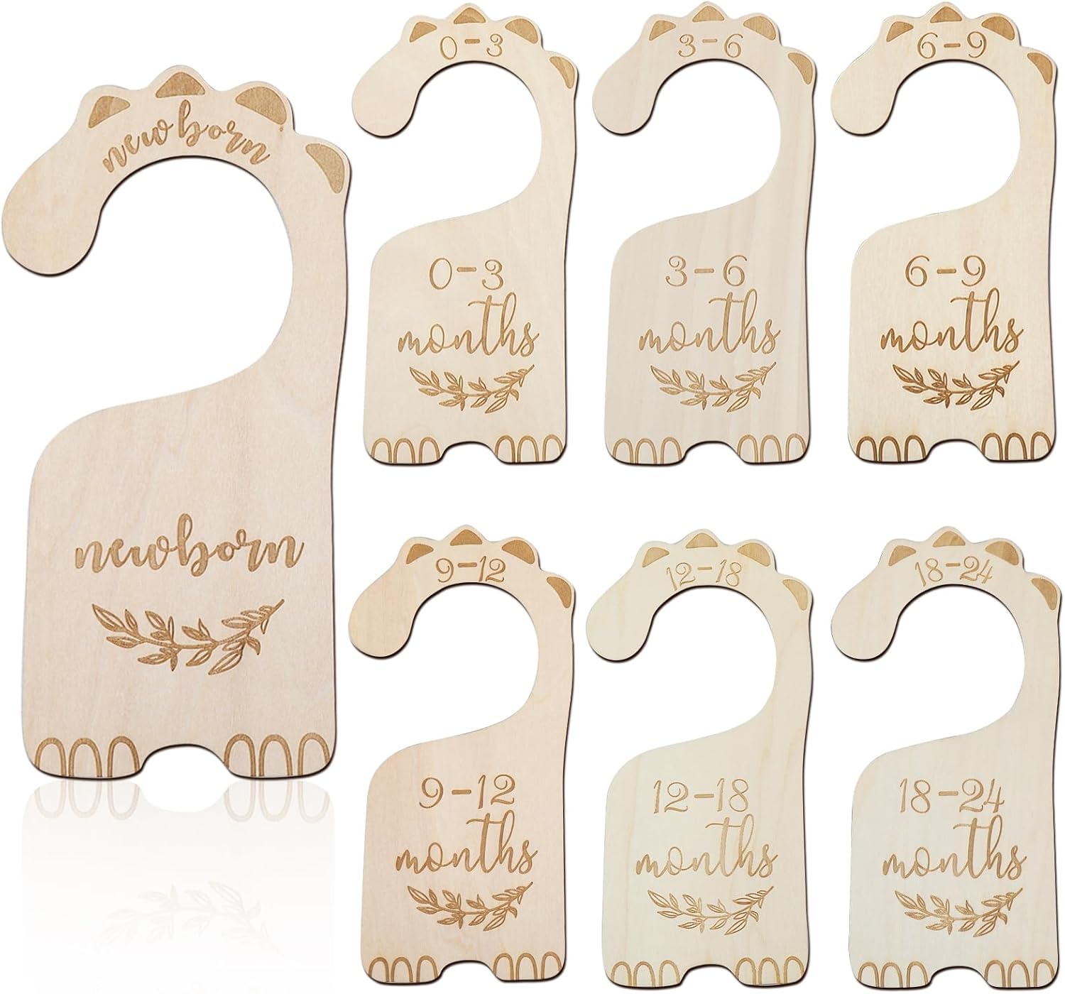 Beejoy Wood Baby Closet Dividers 7 Pcs Baby Clothes Organizers for Boys