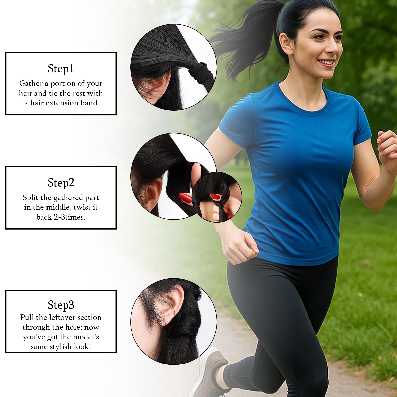 2PCS Ponytail Extension Human Hair, Ponytail Extension - Image 3