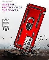 Vista 6 de Funda para Samsung Galaxy A53, con protector de pantalla HD, [grado militar] anillo de montaje en coche con soporte híbrido de PC duro TPU suave a