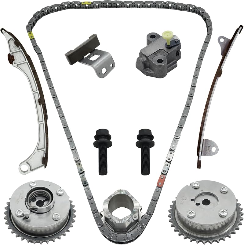 Kit de corrente de comando 2.5L e 2.7L reemplazo com engrenagens para Toyota Camry, RAV4, Highlander, Venza, Sienna, Avalon e Scion tC – 9 peças