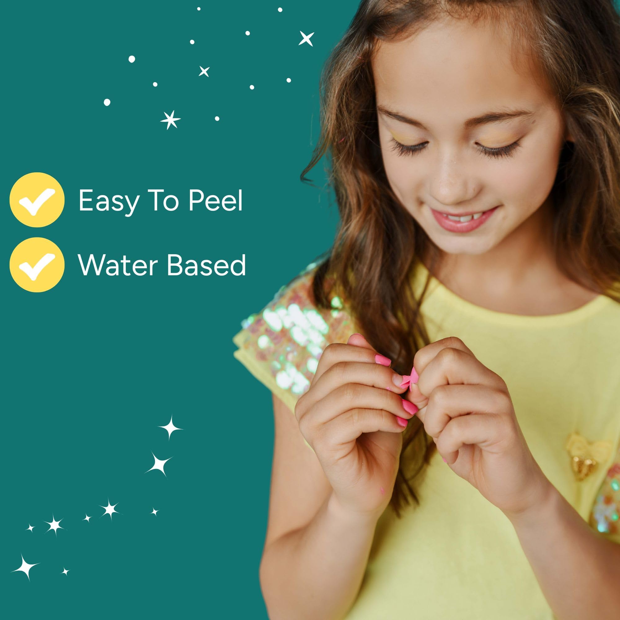 Miss Nella Sparkle & Glow Studio, Ungiftiges Kinder-Kosmetikset mit Peel-Off Nagellack, Lipbalm, Glitzer, 29 x 25 x 4 cm