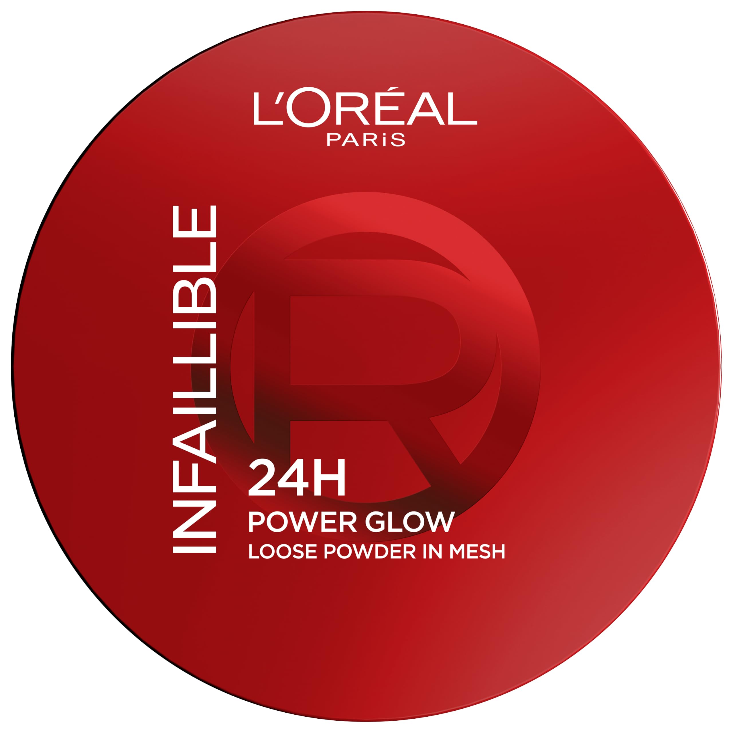 L'Oréal Paris Infaillible 24H Power Glow Loose Powder, Loser Puder für 24h Halt & Glow, ebenmäßiger Teint, feuchtigkeitsspendend, innovativer Mesh-Netz für präzise Anwendung, Shade Medium, 1x10g