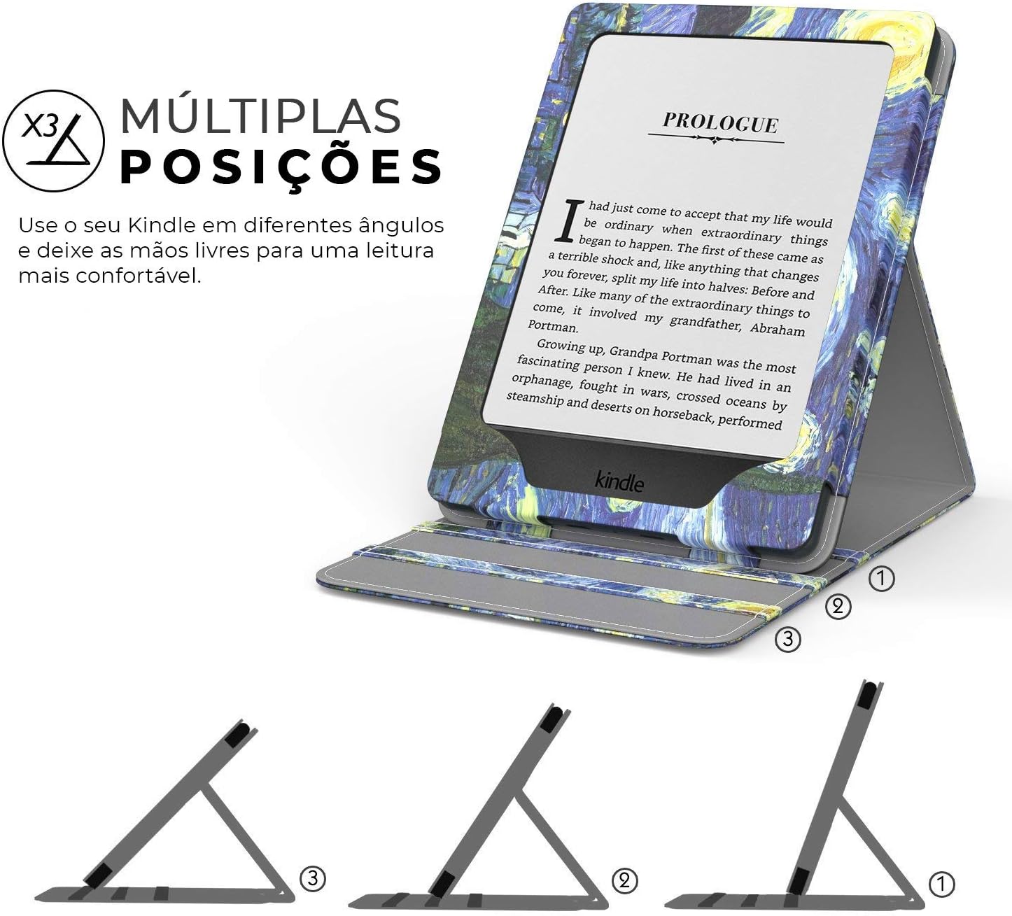 WB Capa Kindle Paperwhite 11ª Geração 2021 - Silicone Flexível e Sensor Magnético - Vertical Van Gogh (Não Compatível com Kindle 11ª Geração ou Kindle Paperwhite 10ª Geração) 5 7129btB9QFL. AC SL1500