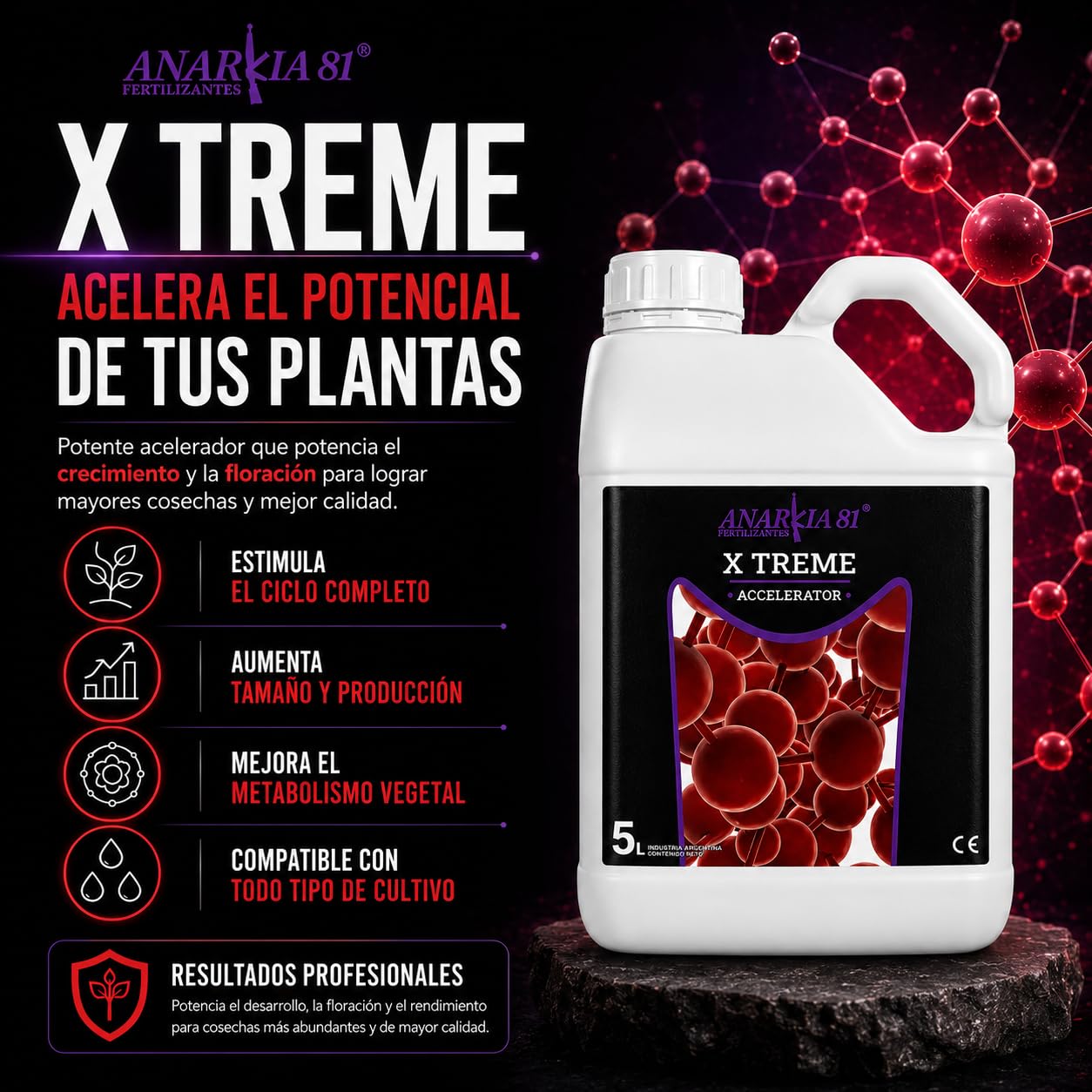 Kit Línea K 100L - Anarkia81 - Fertilizantes Crecimiento y Floración - K1, K2, Root K, X Treme, Kall Green, Enzymes y Colosal