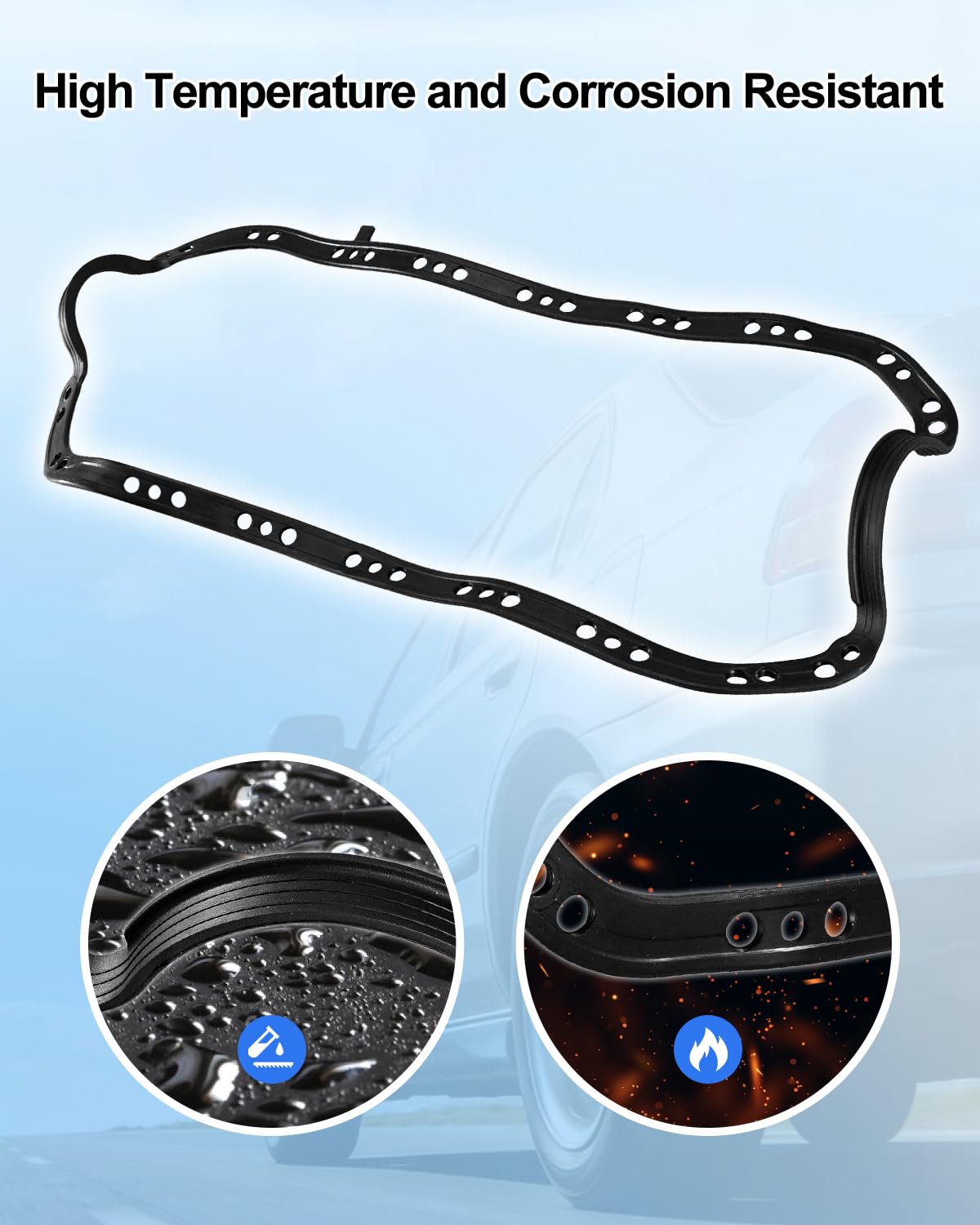 OS30690R Engine Oil Pan Gasket Kit Replace 11251-P2A-014 11251P2A014 11251P2FA01, Fit for Honda Civic Del Sol 1.6L 1996-1997 1.6L 1996-2000 1.7L 2001-2005