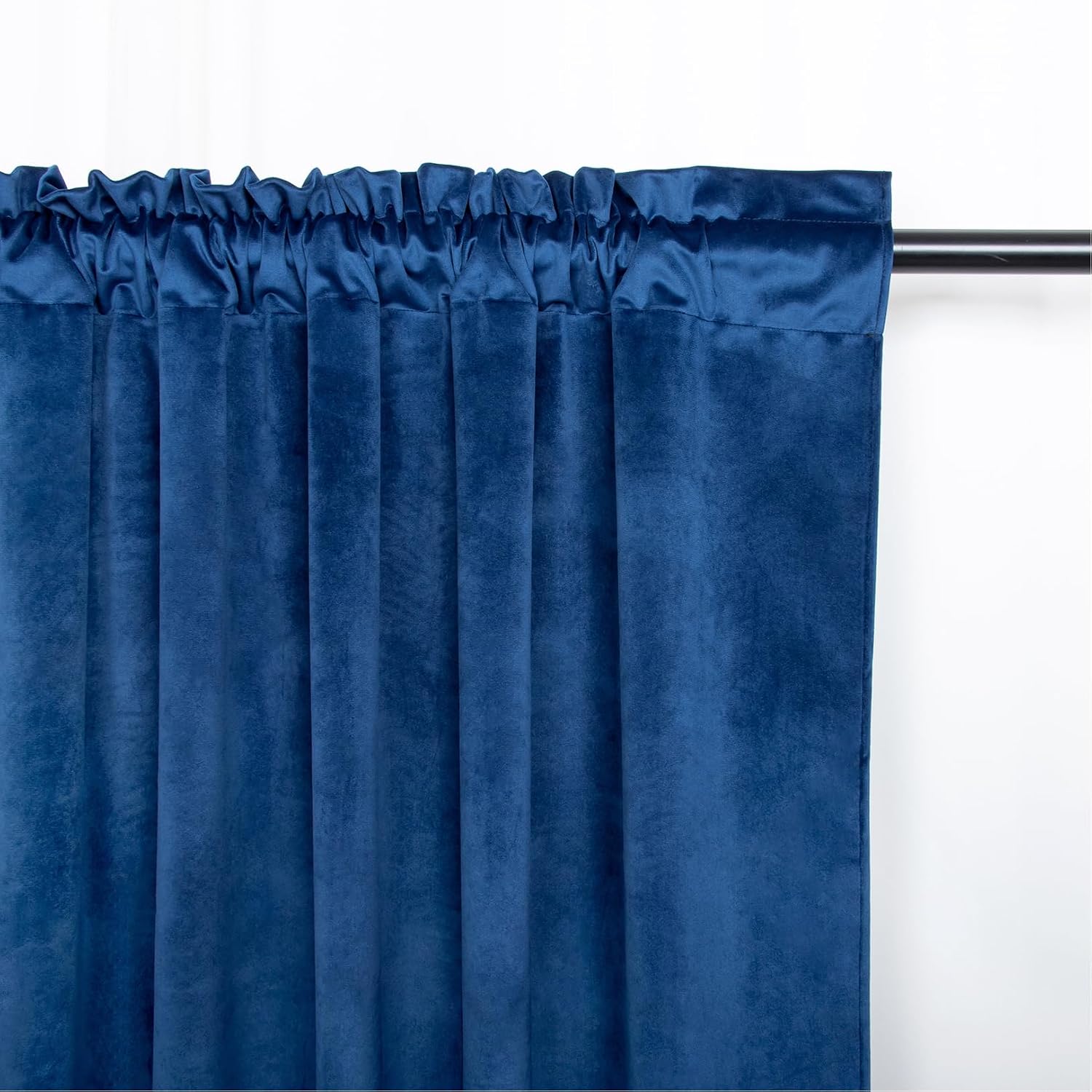 ShinyBeauty Navy Blackout Curtains 84 Inch Length Velvet Curtains 2 Panels Windows Drapes Blackout Navy Blue Curtains for Living Room/Bedroom Rod Pocket Curtain (52"X84")