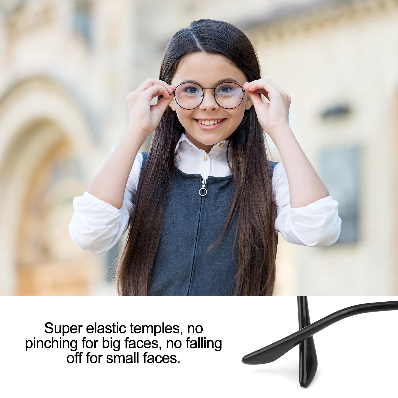NGUIT 2Pairs Fancy Dress Round Glasses Unisex Christmas Black Classic Wizard Fake Cosplay Nerd Glasses Clear Lens Metal Frames No Makeup Party Costume Vintage Accessories Prom - Image 4