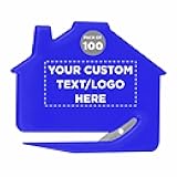 Custom House Letter Openers Set of 100, Personalized Bulk Pack - Perfect for Home or Office - Blue