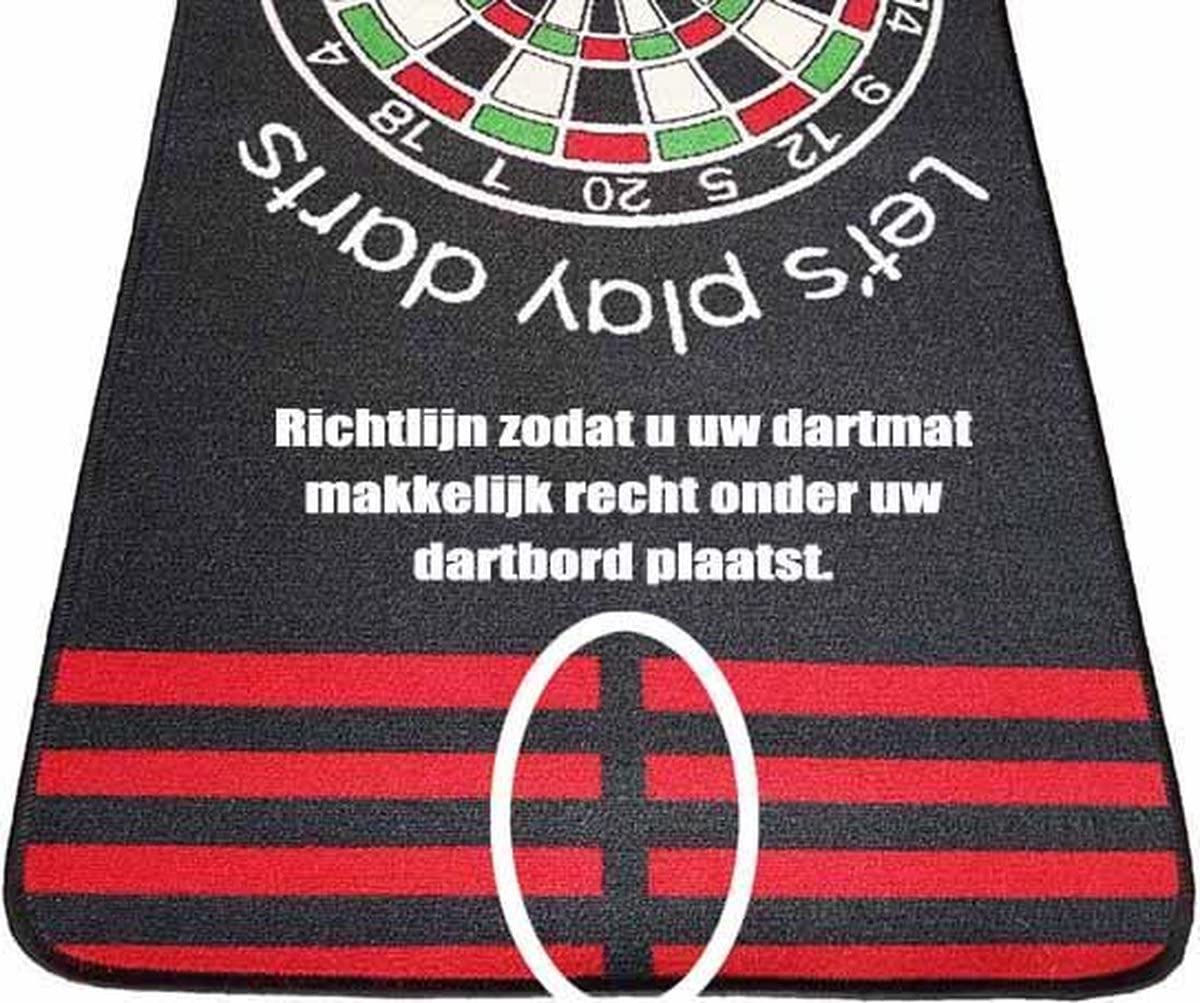 Tapis De Fléchettes ABC Darts - 241 X 80 Cm, Bleu Anthracite, Distance Officielle Marquée, Antistatique, Facile à Nettoyer