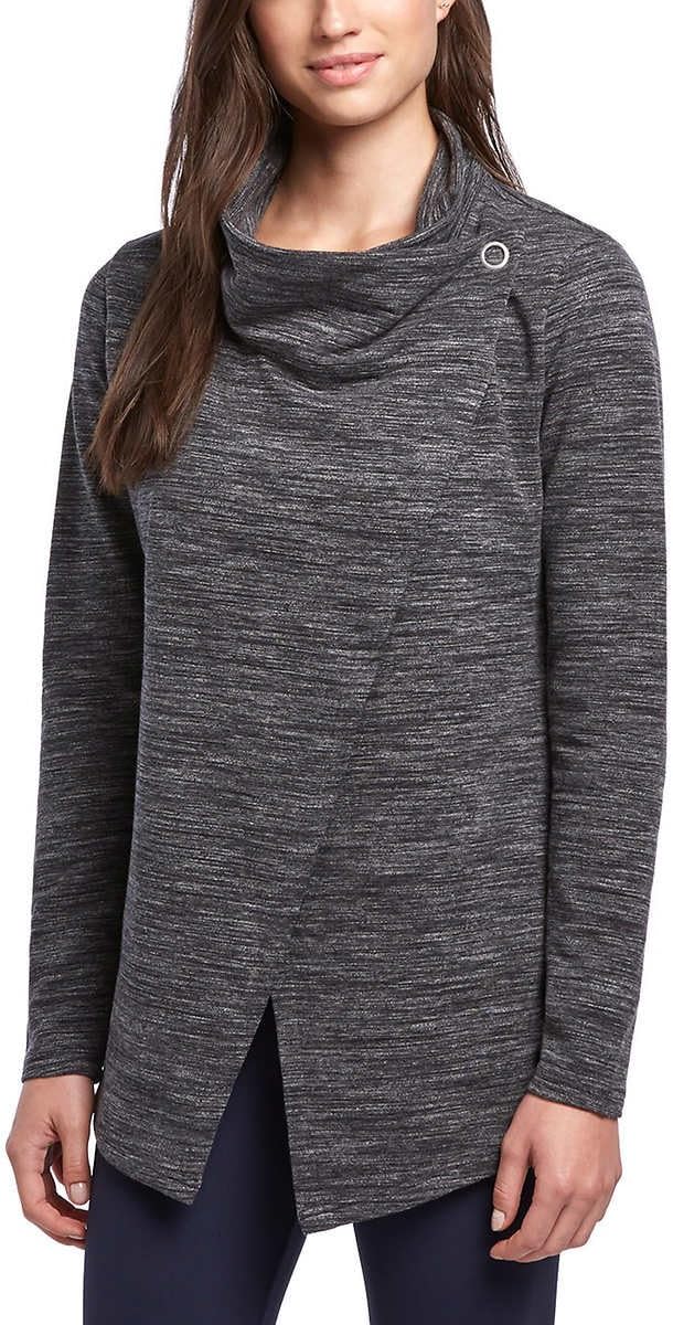 Danskin Women's French Terry Bliss Wrap Sweater