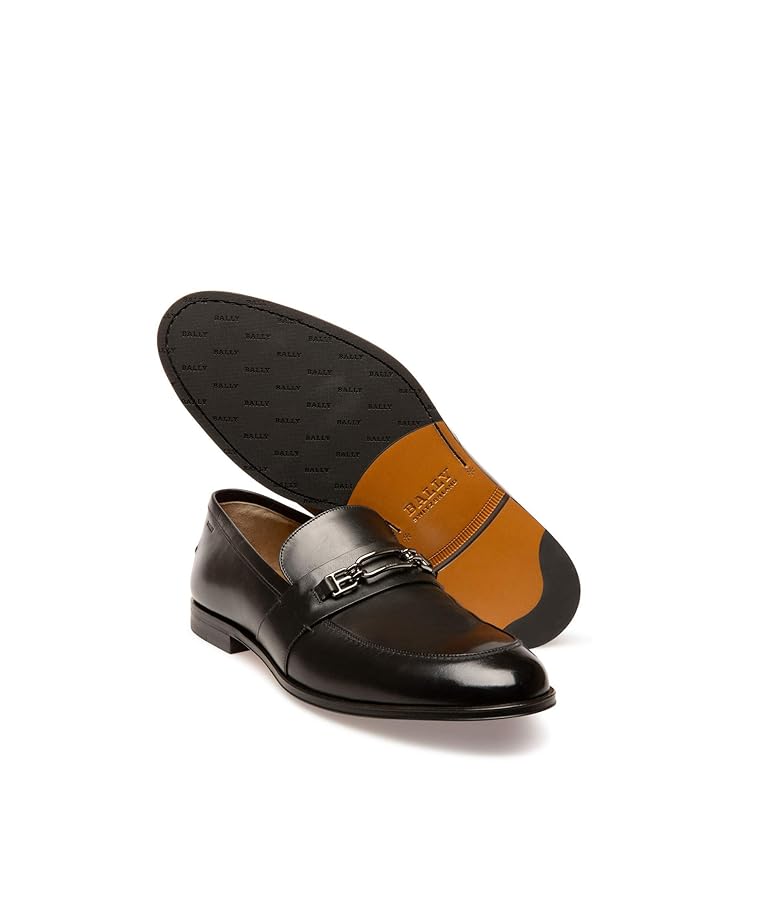【未使用級】BALLY バリー　イタリア　レザー ローファー　ブラック BALLY バリー ローファー ゴールド金具 レザーブラック 24.5cm