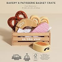 Vista 3 de Le Toy Van - Cesta de Panadero de Madera Educativa del Mercado Honeybee Comida de Juego de Madera Comida de Tienda de Juego de Supermercado