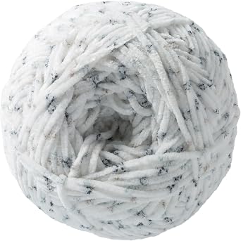 Loops & Threads スキニー シェニール マルチヤーン - 編み物、かぎ針編み、織り、アート&クラフト用の糸 - パンダマルチ、ポリエステル、218.3 g