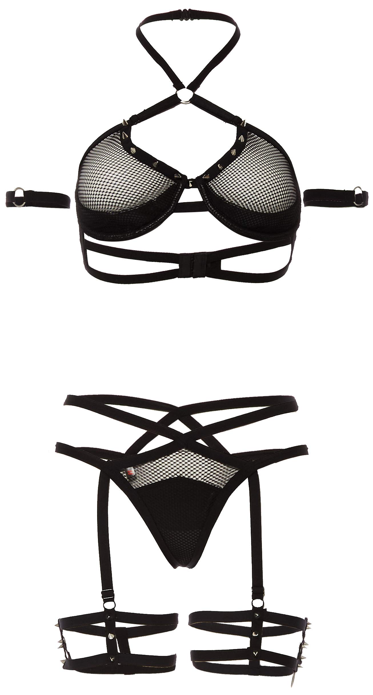 Obsessive Sexy Cage Lingerie Set 858 Set 1 Black