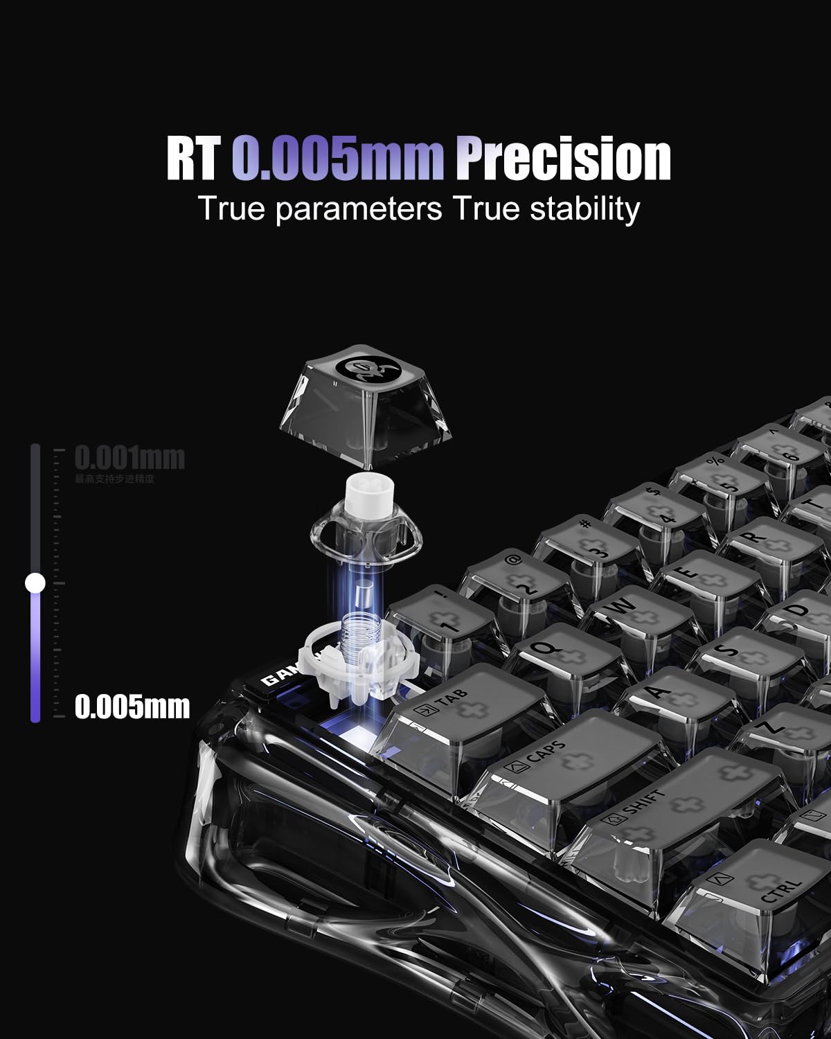 Amazon.com: GravaStar Mercury V60 Magnetic Gaming Keyboard, 8000Hz