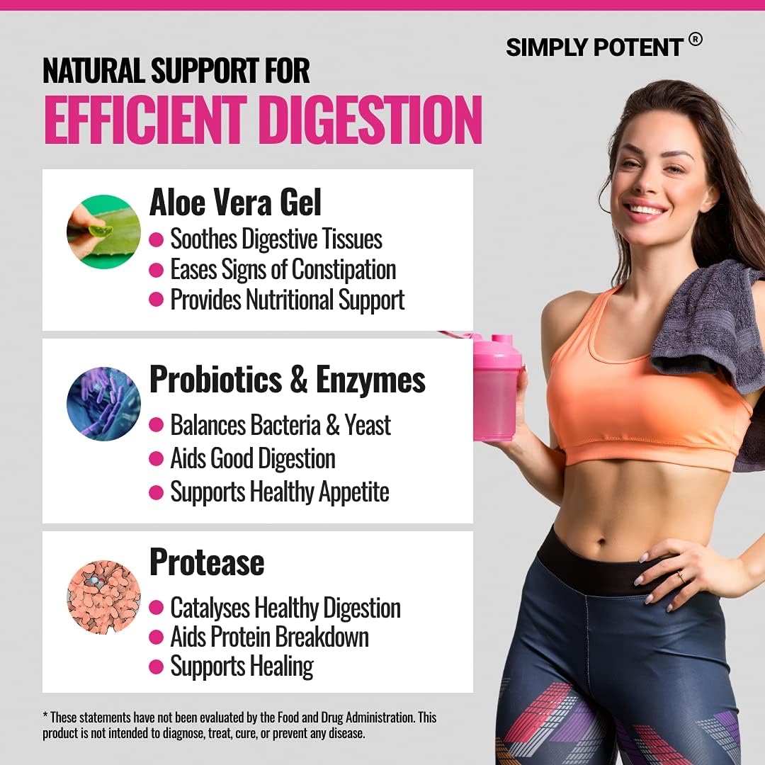 Simply Potent Balance Complex for Women – 11-in-1 Formula with Oregano Extract, Caprylic Acid, Probiotics & Digestive Enzymes | Non-GMO, Gluten-Free | 60 Capsules