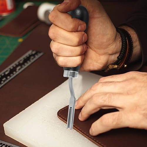 Miniatura 6 de EXCEART Tools Leather beveler Tool leathercraft Edge Skiving beveler Leather Edges Stitching Tool Leather Stitching beveler Leather Stitching Tool