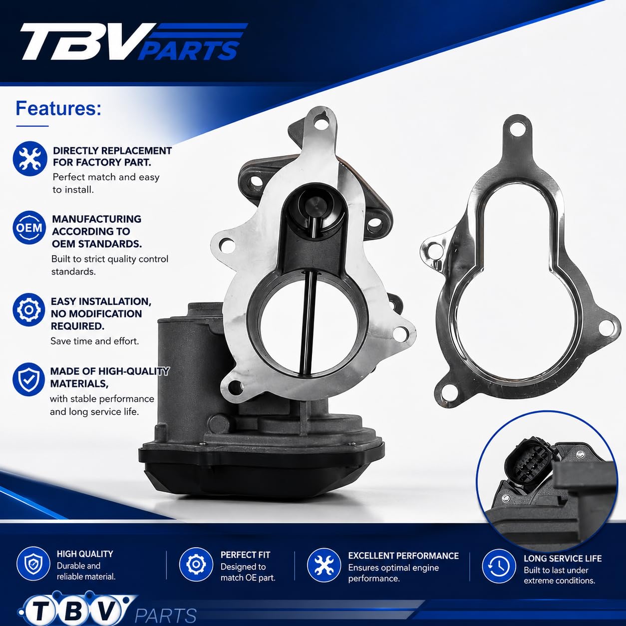 Válvula EGR 2.0 TDI 03G131501B 03G131501J 03G131501Q 03G131501R Válvula AGR compatible con A4 (B7) 2.0 A6 2.0 TDI BLB, BRE, BRD, BNA, BRF, BVA, BVF, BVG