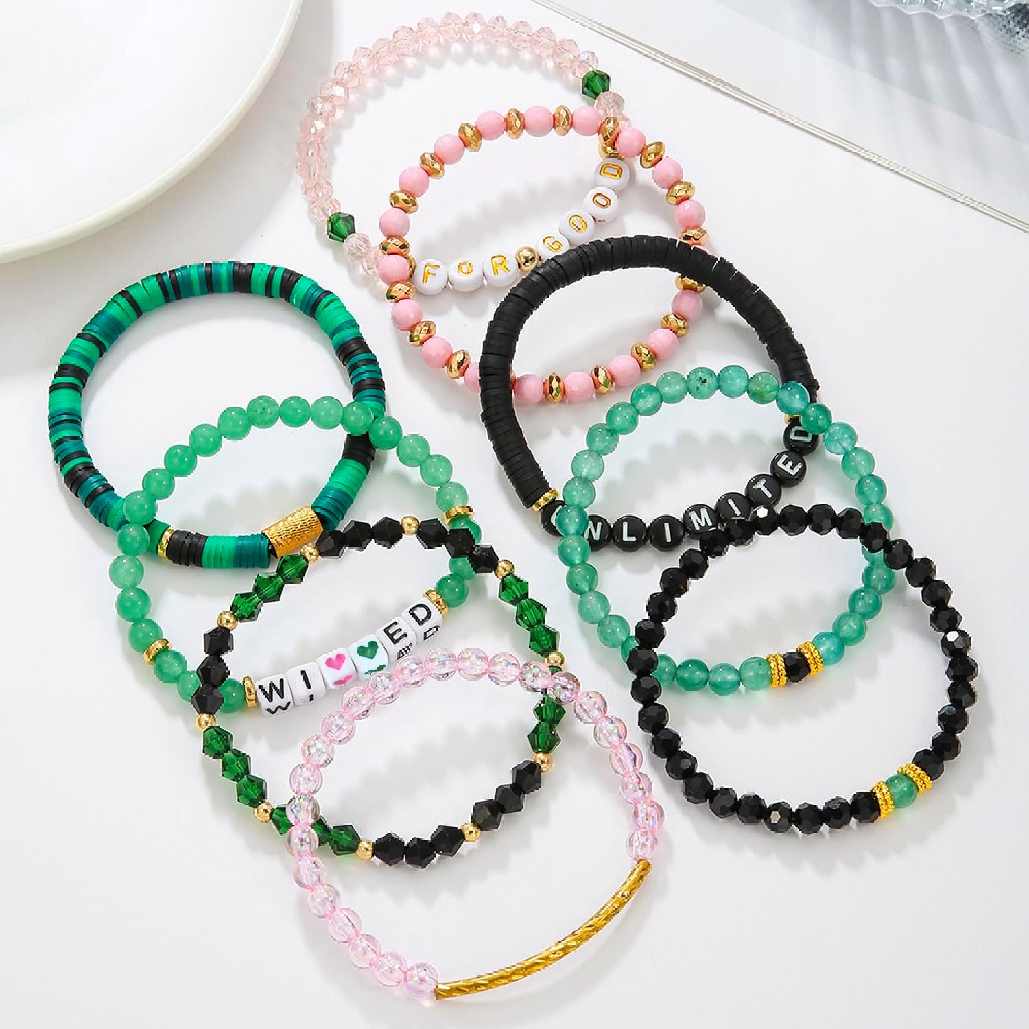 Elphaba Glinda Witch Friendship Bracelets & Witch Necklace, Witch Jewelry, Witch Accessories For Women, Witch Gifts For Girls-Best Friend-Couples-Birthday-Party Favor - Image 2