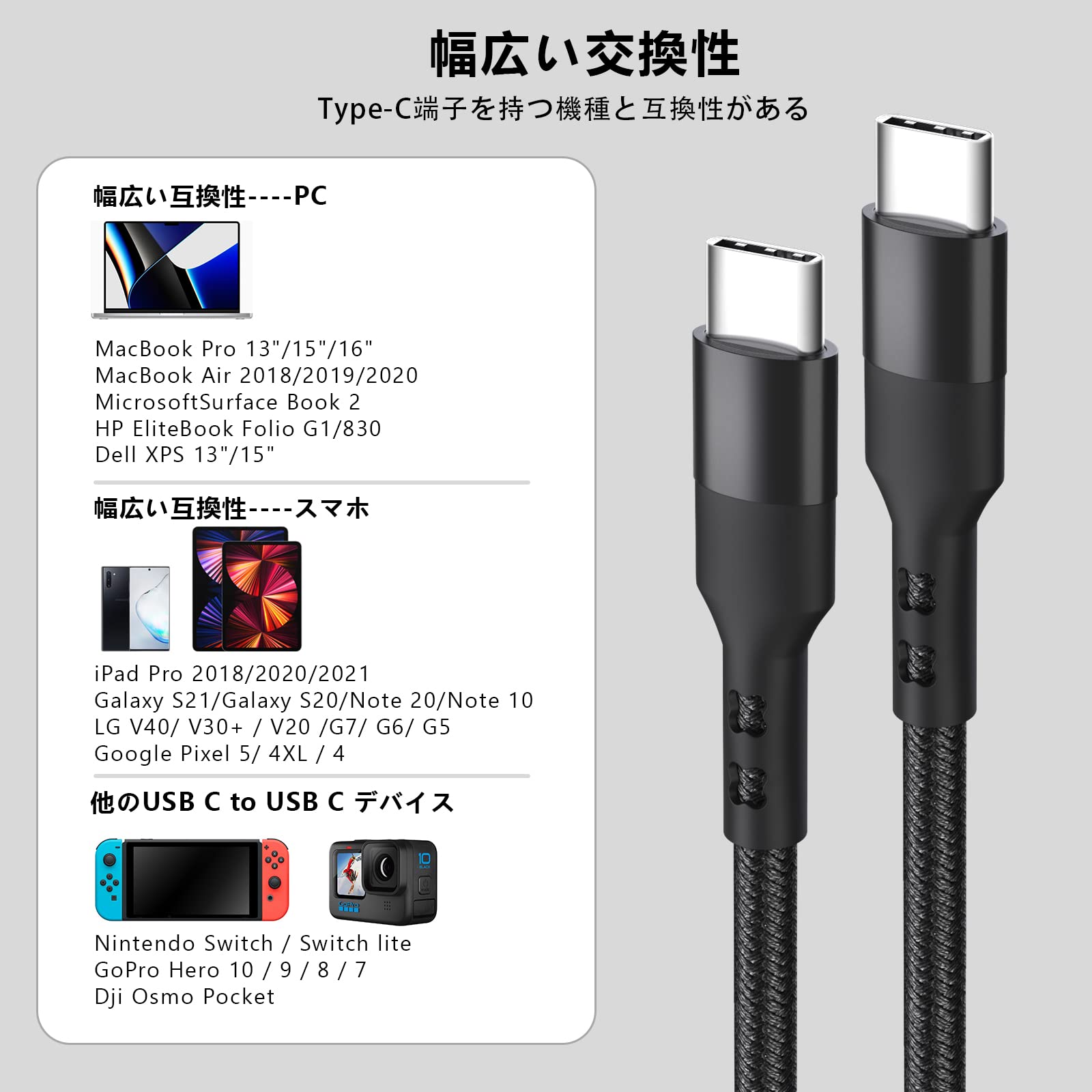 USB TypeCケーブル0.3m2本セットUSB C ケーブル 楽天市場】usb type-c ケーブル【3本セット】0.3m/1.2m/1.8m 2.4