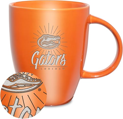 Vista 505 de Rico Industries NCAA - Taza de cerámica con grabado láser, 18 onzas, café y té