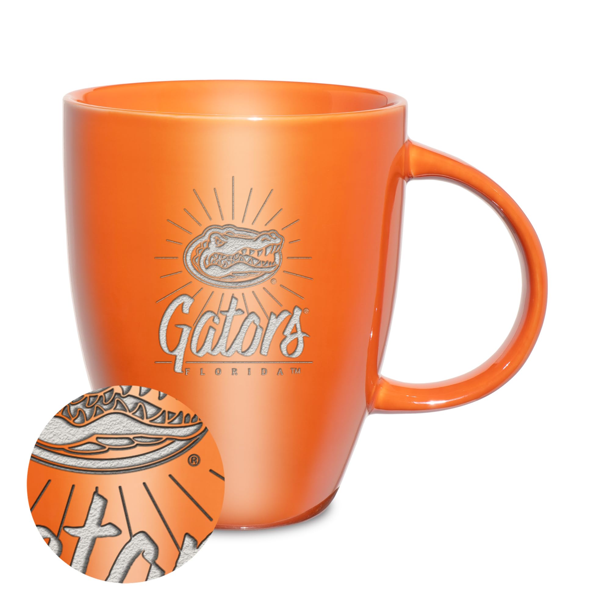 Mug en céramique gravé laser Florida Gators finition brillante de luxe