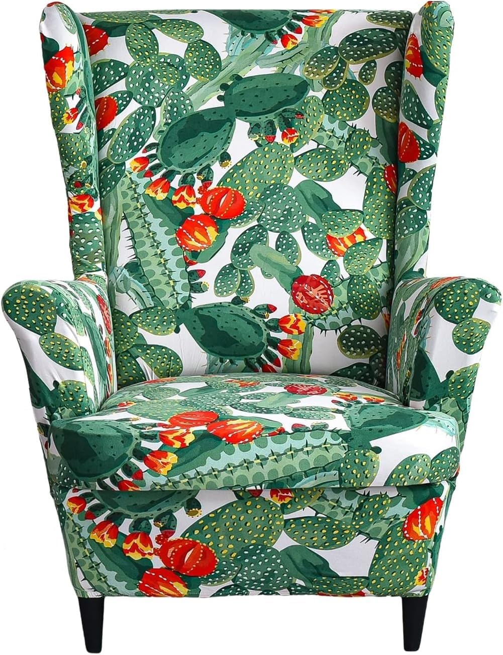 XMAYODS Wing Chair Slipcovers, 2 Piece Stretch Wingback Chair Cover Soft Armchair Covers Furniture Protector Cover with Elastic Bottom for Living Room Bedroom (Color : #20)