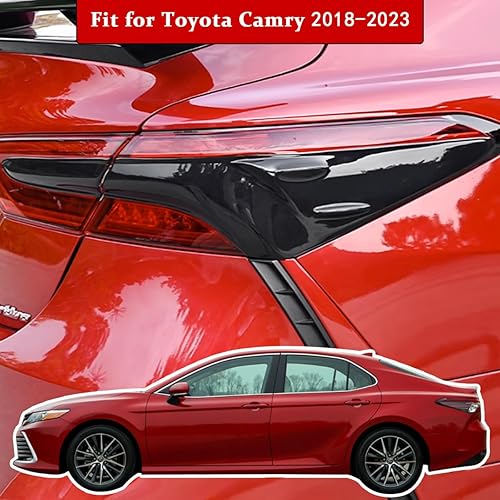Miniatura 3 de Cubierta de lámpara de luz trasera, 4 piezas para Camry 2024 2023 2022 2021 2020 2019 2018 marco de luz trasera biseles decoración accesorios