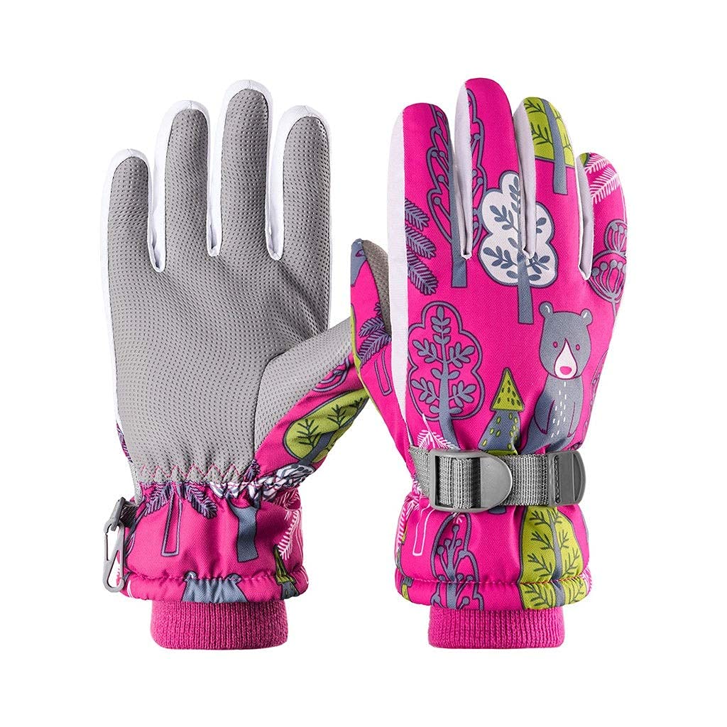 Guanti Adulti Unisex Guanti Professionali per Bambini Mittens Inverno Inverno Caldo Snowboard Guanti Bambini Moto Equitazione Impermeabile Guanti da Neve/Stile 2./M