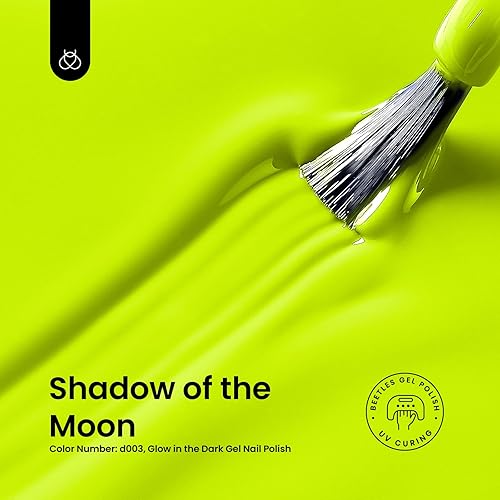 Miniatura 2 de Beetles - Esmalte de uñas de gel, esmalte de uñas de Halloween, color verde oscuro, amarillo luminoso, verde nocturno, color sólido, lámpara LED UV