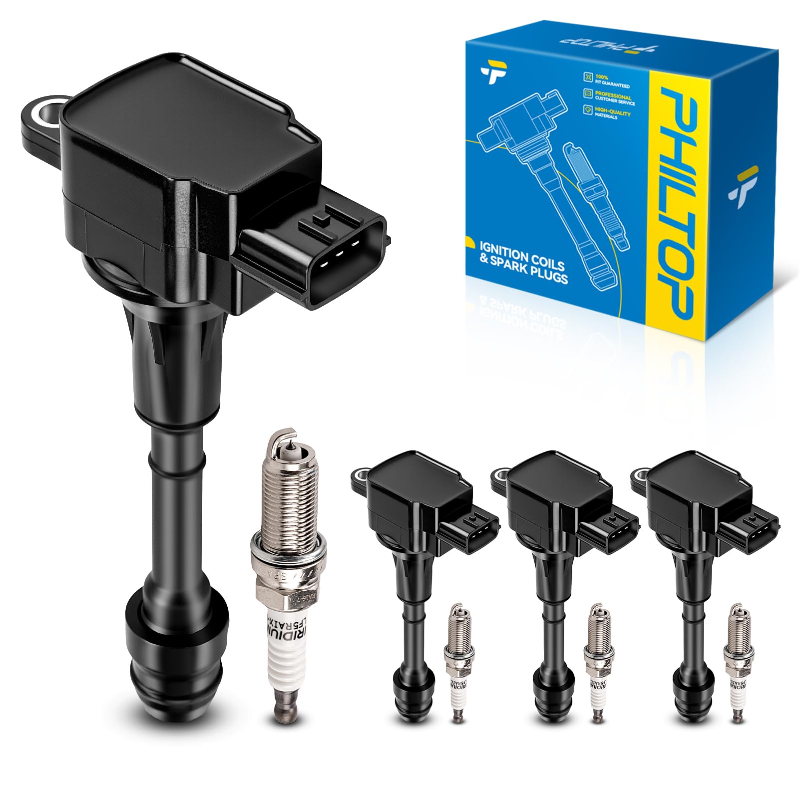 PHILTOP Ignition Coil UF350 Fit for 2002-2006 Nissan Altima Sentra