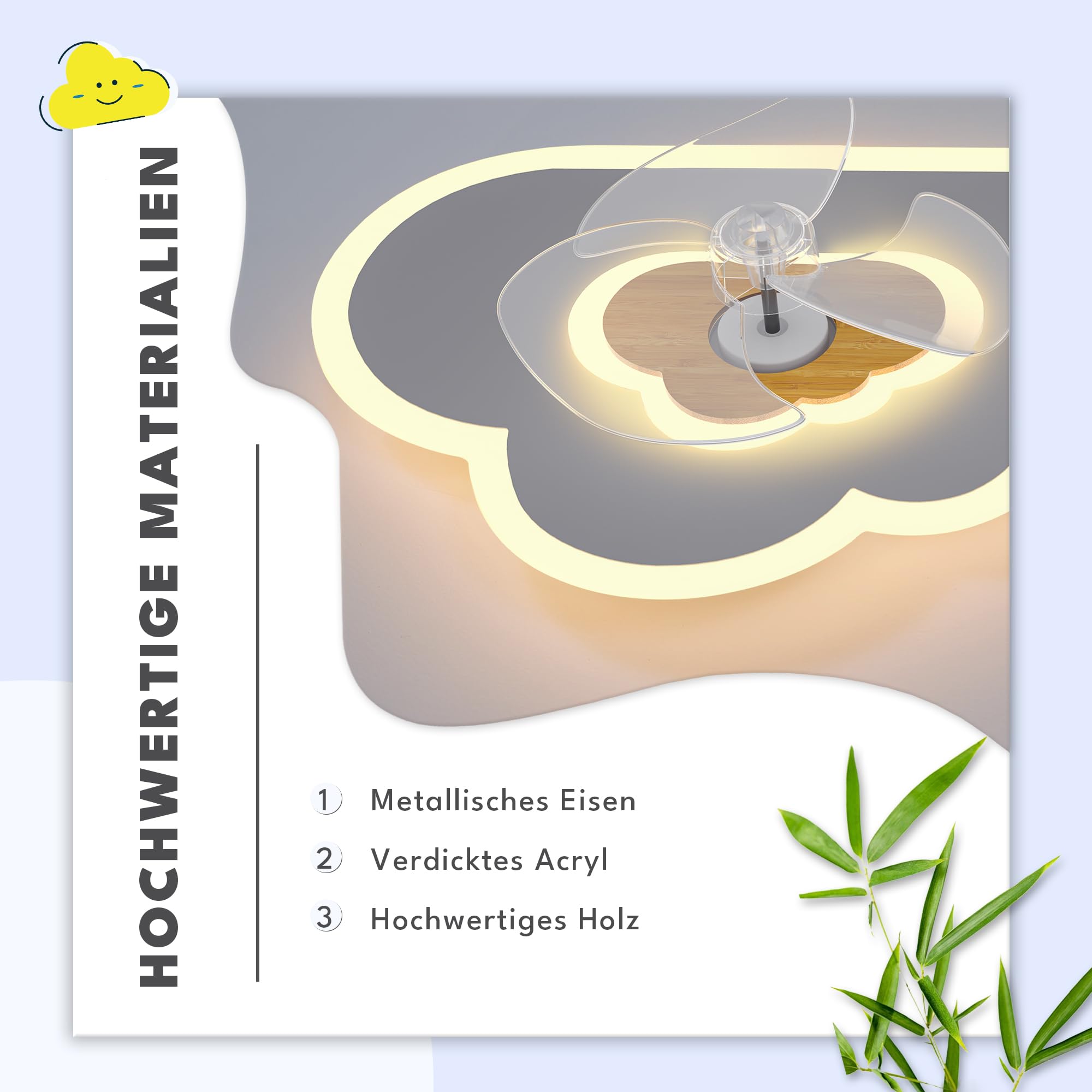 Plafondventilator LED met lamp 66W Ultrastille plafondventilator Verlichting Afstandsbediening Dimbare ventilator Plafondlamp Moderne onzichtbare ventilator Plafondlamp Eetkamer Ventilatorlamp,Gold