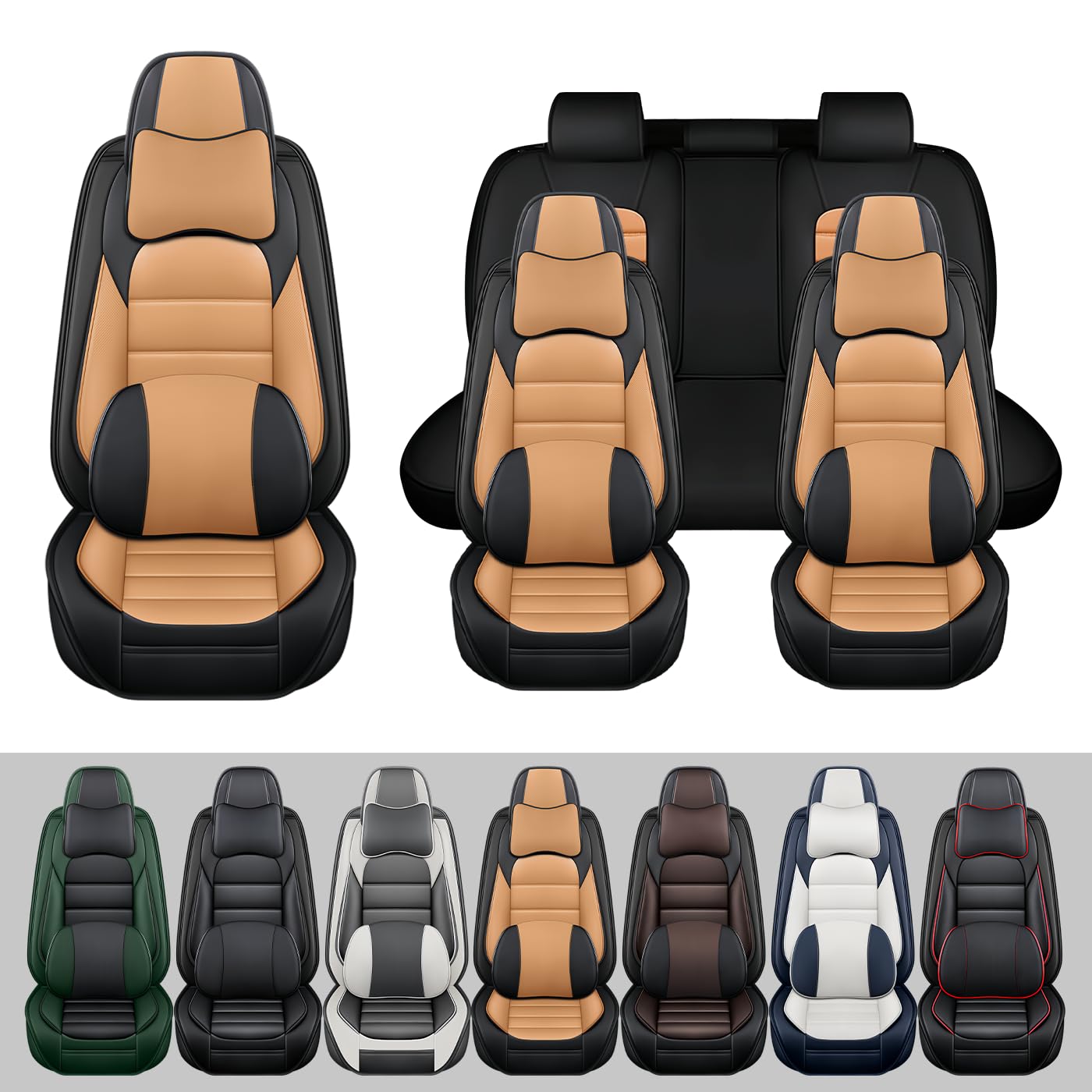Fundas de asiento para coche GEMPEROR XT4 2019-2025, antideslizantes y antisalpicaduras, color naranja, con cojines